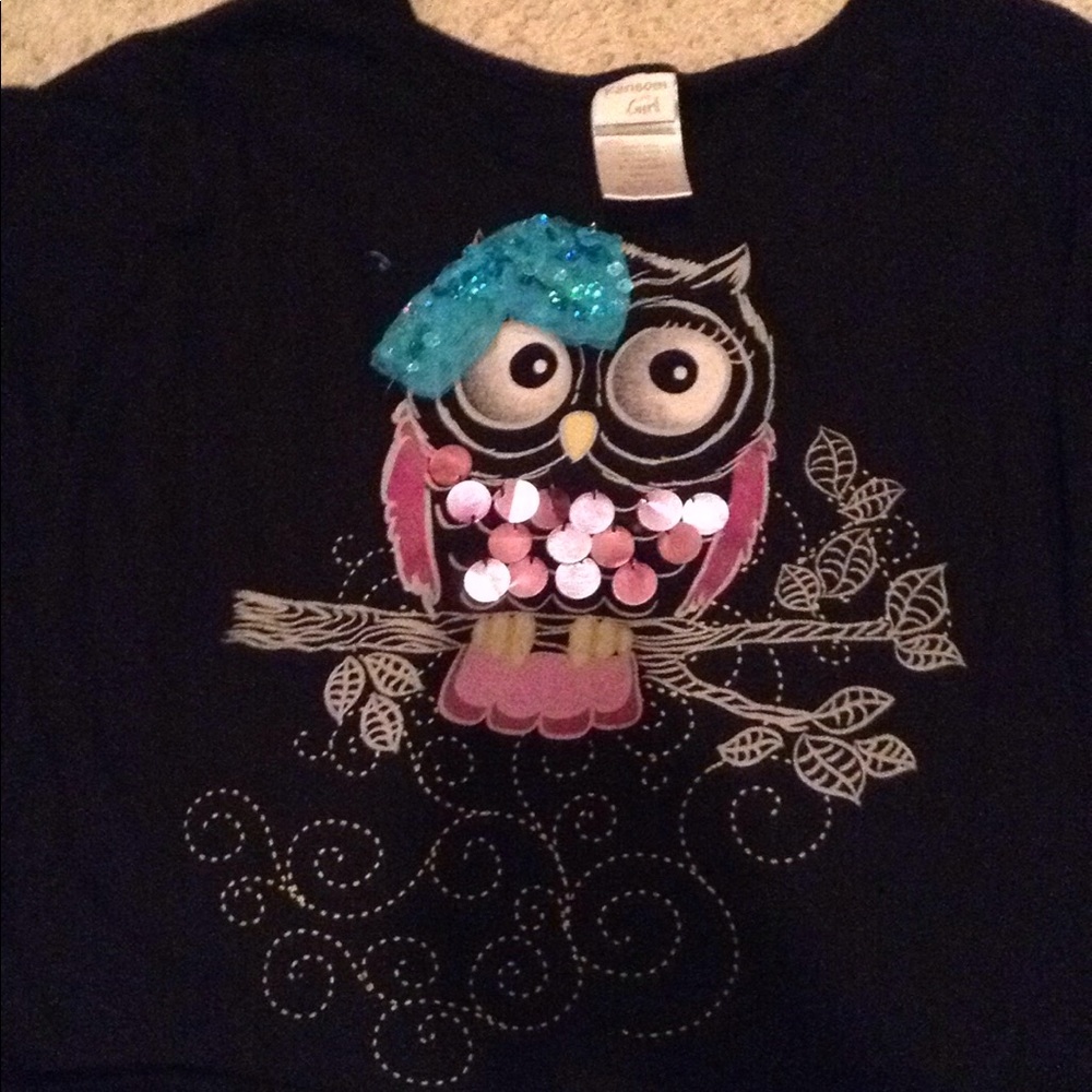 Loose T-shirt with owl